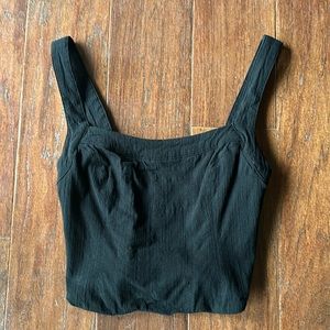 Free People Black Crop Top XS
